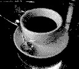 Cup of coffee on a saucer